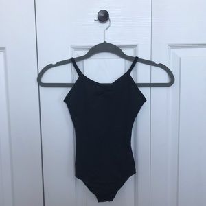 Black Camisole pinch front leotard